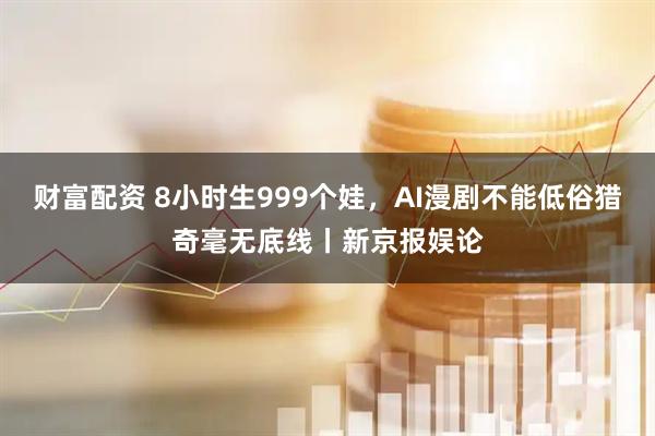 财富配资 8小时生999个娃，AI漫剧不能低俗猎奇毫无底线丨新京报娱论
